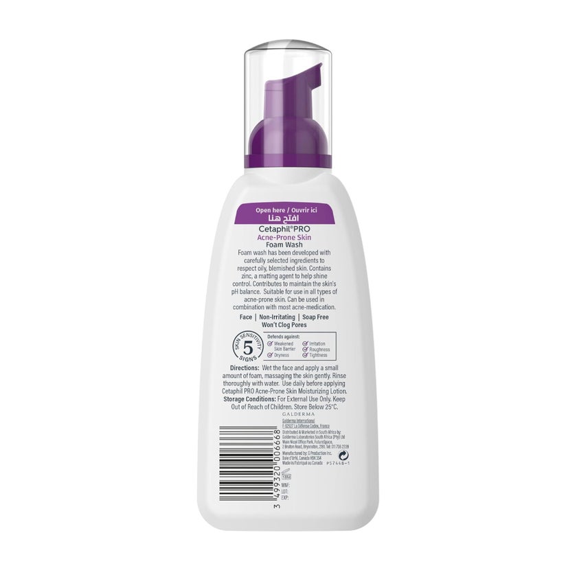 Cetaphil PRO Acne Prone Skin Foam Wash 236ml