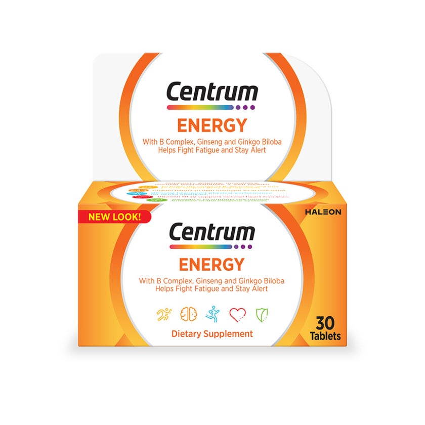 Centrum Energy Multivitamin Supplement Tablets, Pack of 30's