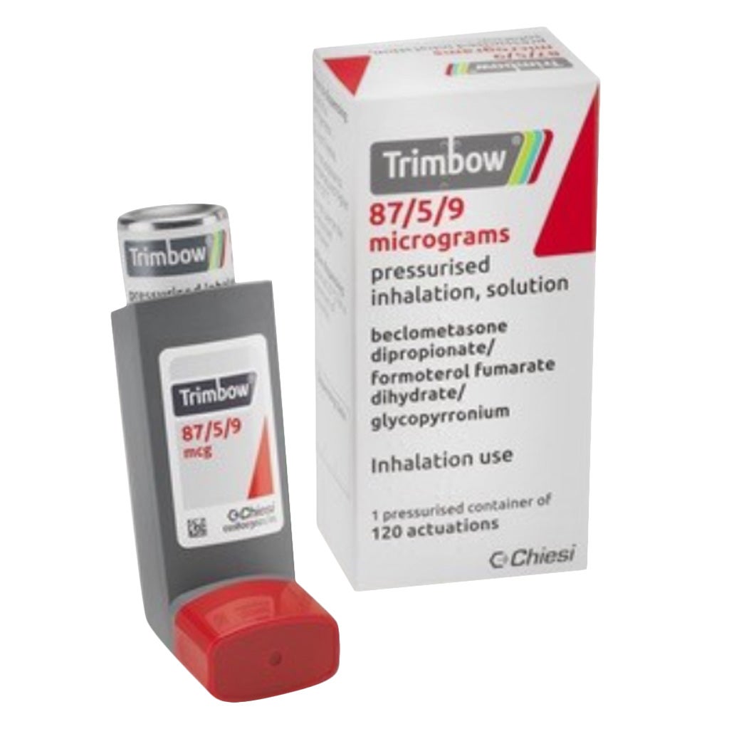 Trimbcur Inhaler Trimbow 87/5/9mcg Inhaler, 120 Doses - myAster
