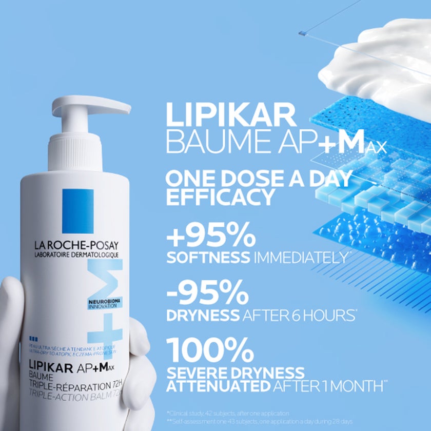 La Roche-Posay Lipikar Baume AP+M Moisturizer, Dry Skin - 400ml