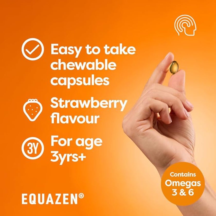 Equazen Omega-3 & Omega-6 Fatty Acids for 5+ Years Capsules, Pack of 180's