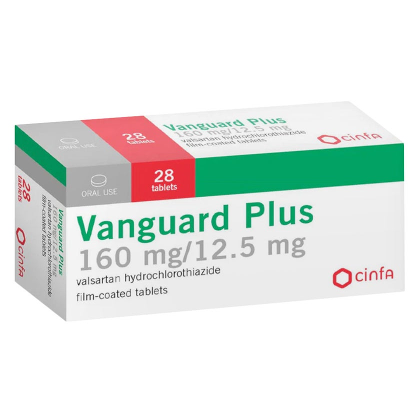 Vanguard Plus Vanguard Plus 160mg/12.5mg Tablets, Pack of 28's - myAster