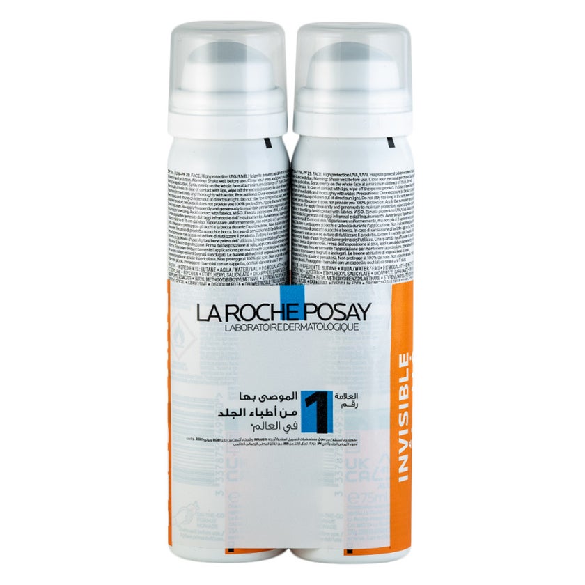 La Roche-Posay Anthelios Anti-Shine Invisible SPF50+ Sunscreen Face Mist, Promo Pack of 1+1