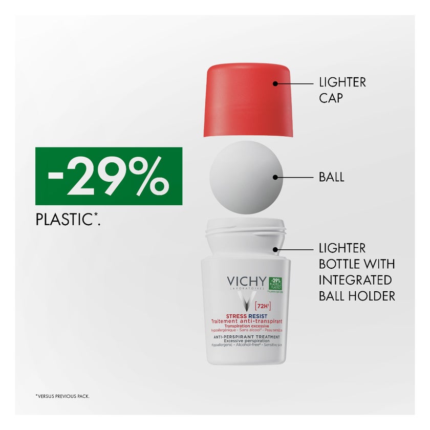 Vichy 72H Stress Resist Anti-Perspirant Deodorant Roll-On 50ml x 2