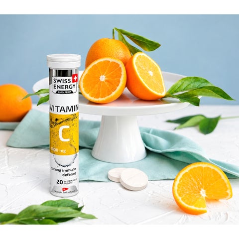 Swiss Energy Vitamin-C 1000mg Effervescent Tablets, Pack of 20's