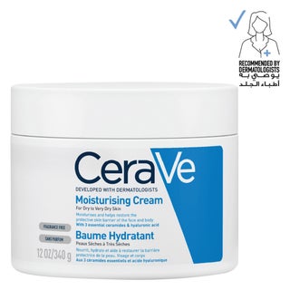 CeraVe 3 Essential Ceramides Moisturising Cream, Dry to Very Dry Skin - 340g