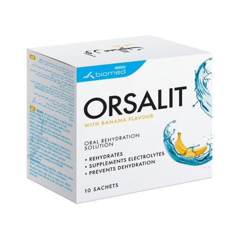 Orsalit Banana Oral Rehydration Solution Sachets - 10 Sachets
