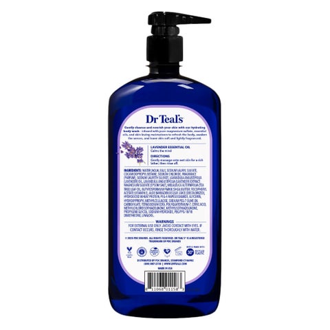 Dr Teal's Pure Epsom Salt Body Wash With Lavender 710ml
