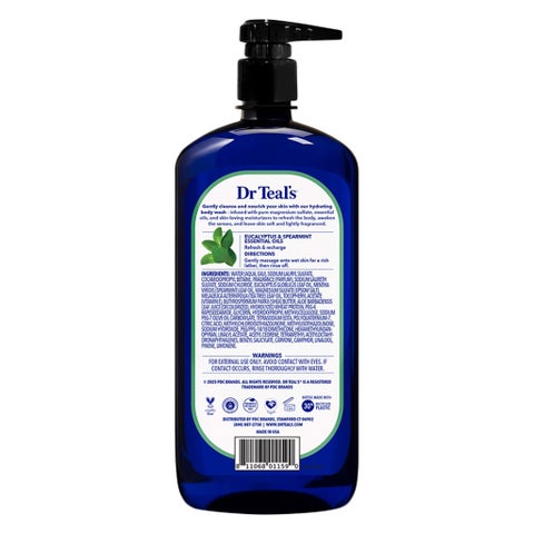 Dr Teal's Pure Epsom Salt Body Wash With Eucalyptus & Spearmint 710ml