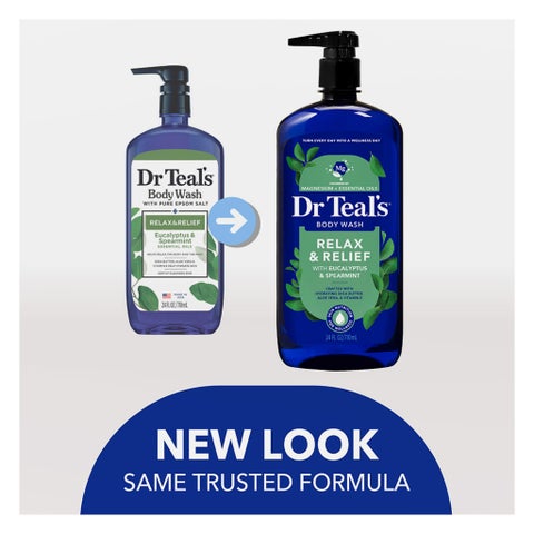 Dr Teal's Pure Epsom Salt Body Wash With Eucalyptus & Spearmint 710ml