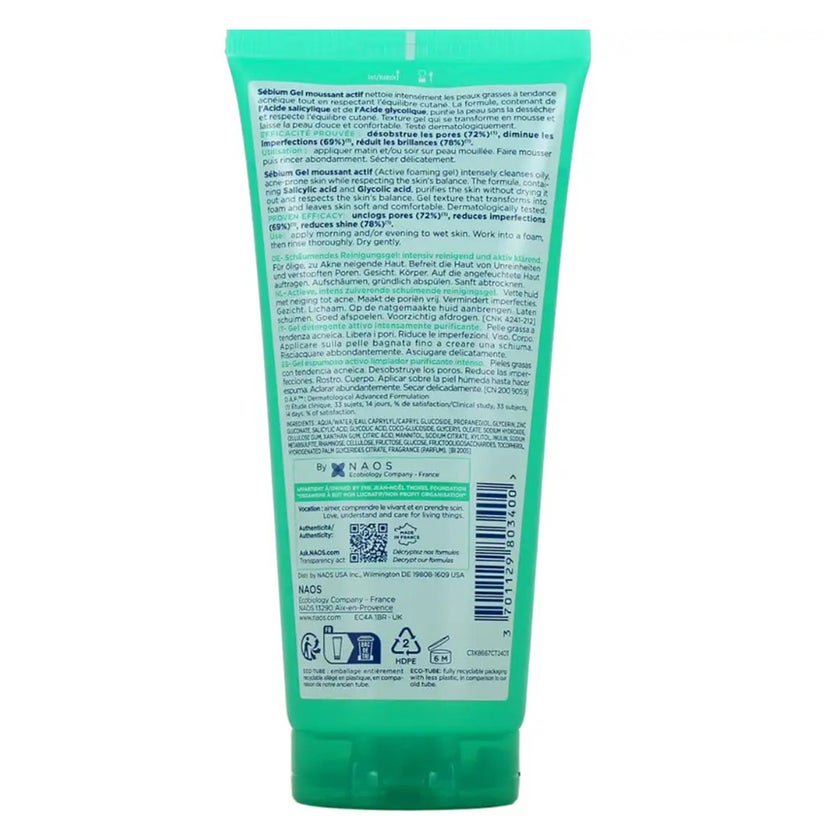 Bioderma Sebium Gel Moussant Actif Tube 200ml