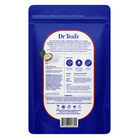 Dr Teal's Pure Epsom Salt Soaking Solution Shea Butter And Almond Oil 1036g