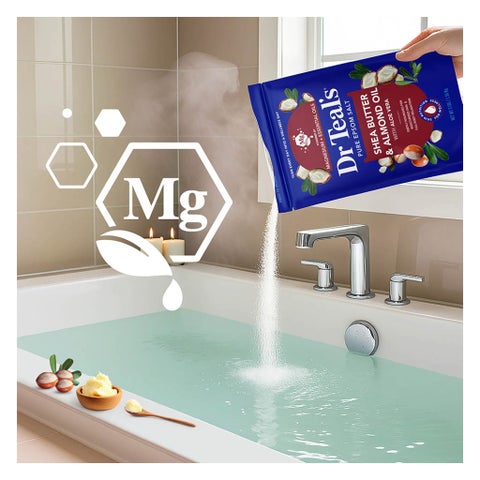 Dr Teal's Pure Epsom Salt Soaking Solution Shea Butter And Almond Oil 1036g