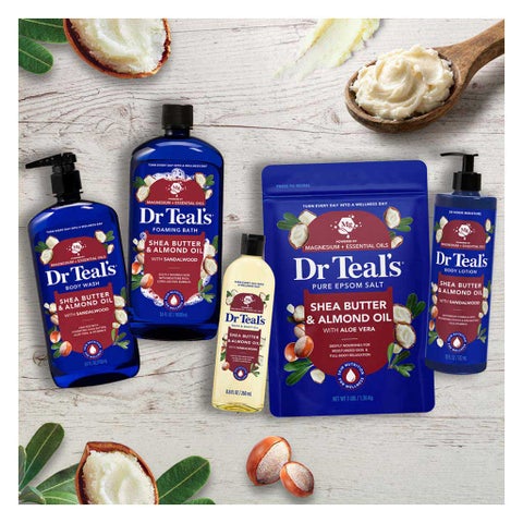 Dr Teal's Pure Epsom Salt Soaking Solution Shea Butter And Almond Oil 1036g