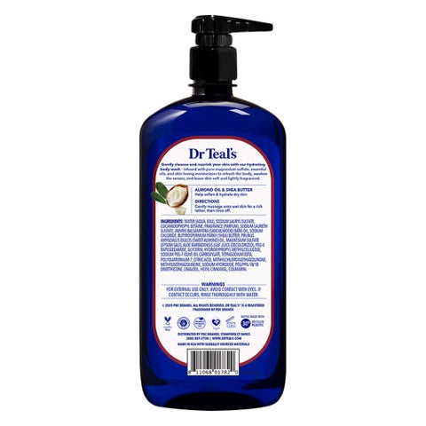 Dr Teal's Pure Epsom Salt Body Wash Shea Butter & Almond Oil 710ml