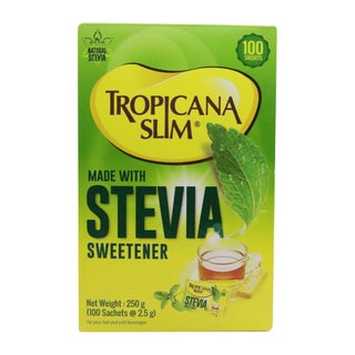 Tropicana Slim Made With Stevia Sweetener Sachet 2.5g, Pack of 100's
