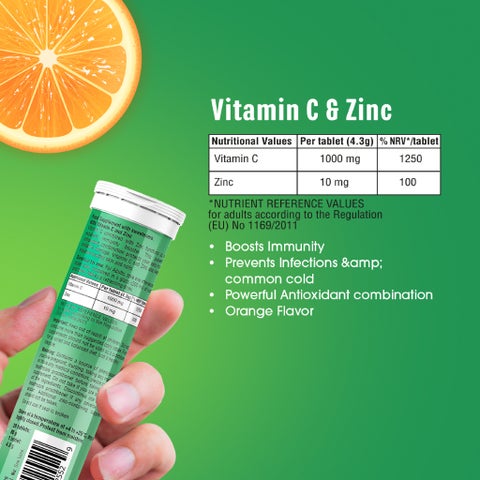 Activise Immune Plus Effervescent Tablets, Orange Flavour, Pack of 20's