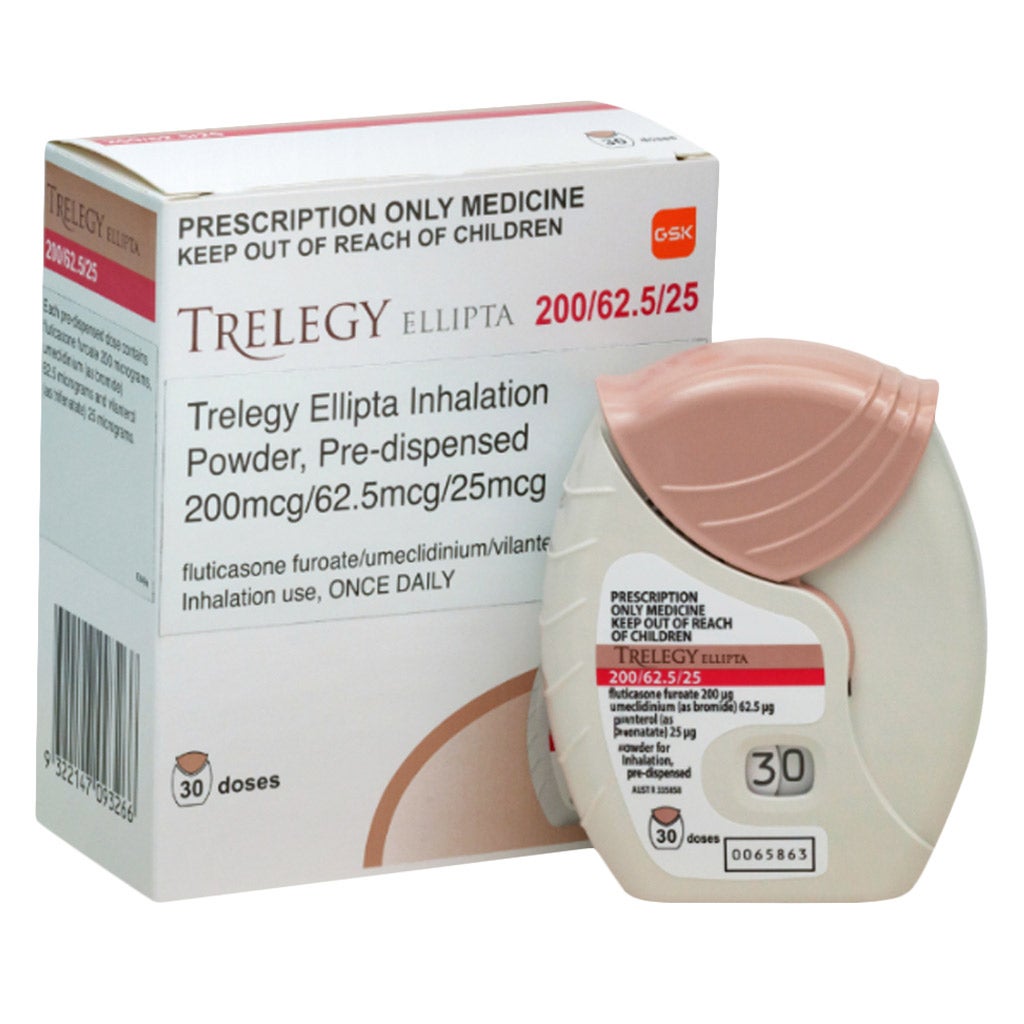Trelegy Ellipta 200/62.5/25mcg Inhaler 30 Doses - myAster