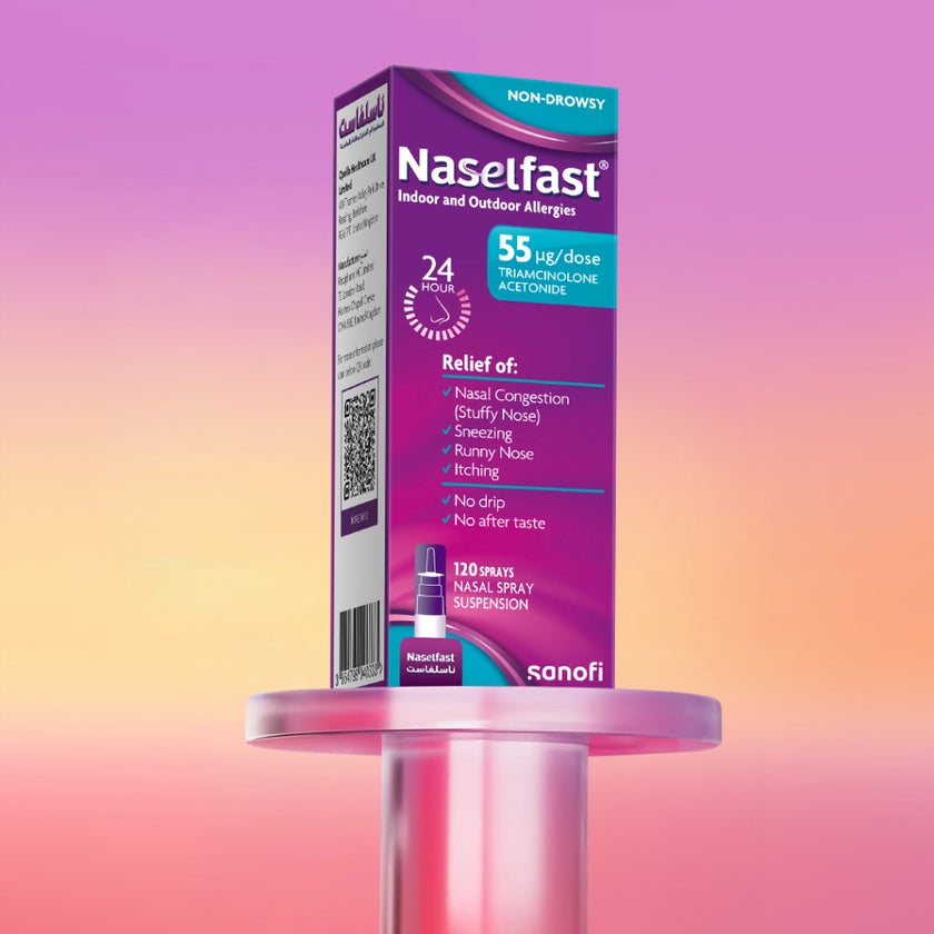 Naselfast Nasal Spray Suspension For Allergy Relief 55µg/dose, 120 Sprays