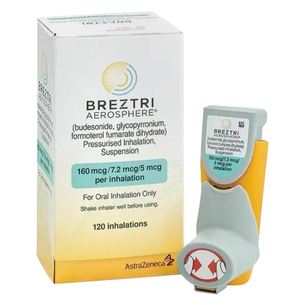 Breztri Aerosphere 5mcg/7.2mcg/160mcg Inhaler 120's - myAster