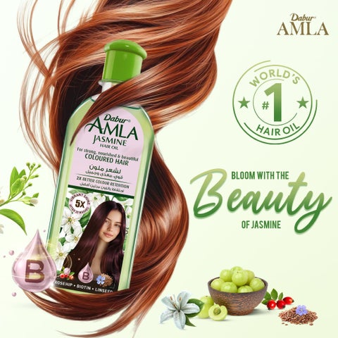 Dabur Amla Jasmine Hair Oil For Long, Strong, Fragrant & Shiny Hair 300ml