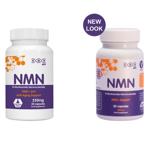 NMN Bio NAD+ 250mg Capsules, Anti-Aging Support - 30 Capsules