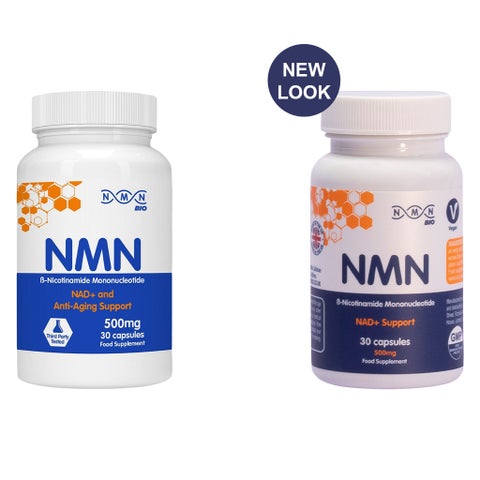 NMN Bio NAD+ 500mg Capsules, Anti-Aging Support - 30 Capsules