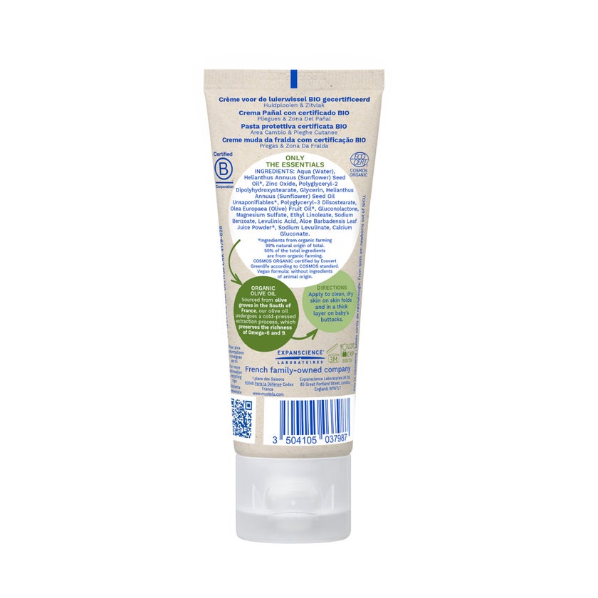 Mustela Bio Organic Moisturizing & Soothing Fragrance-Free Baby Diaper Cream 75ml