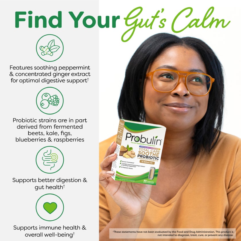 Probulin Total Care Soothe Probiotic Capsules, Pack of 30's