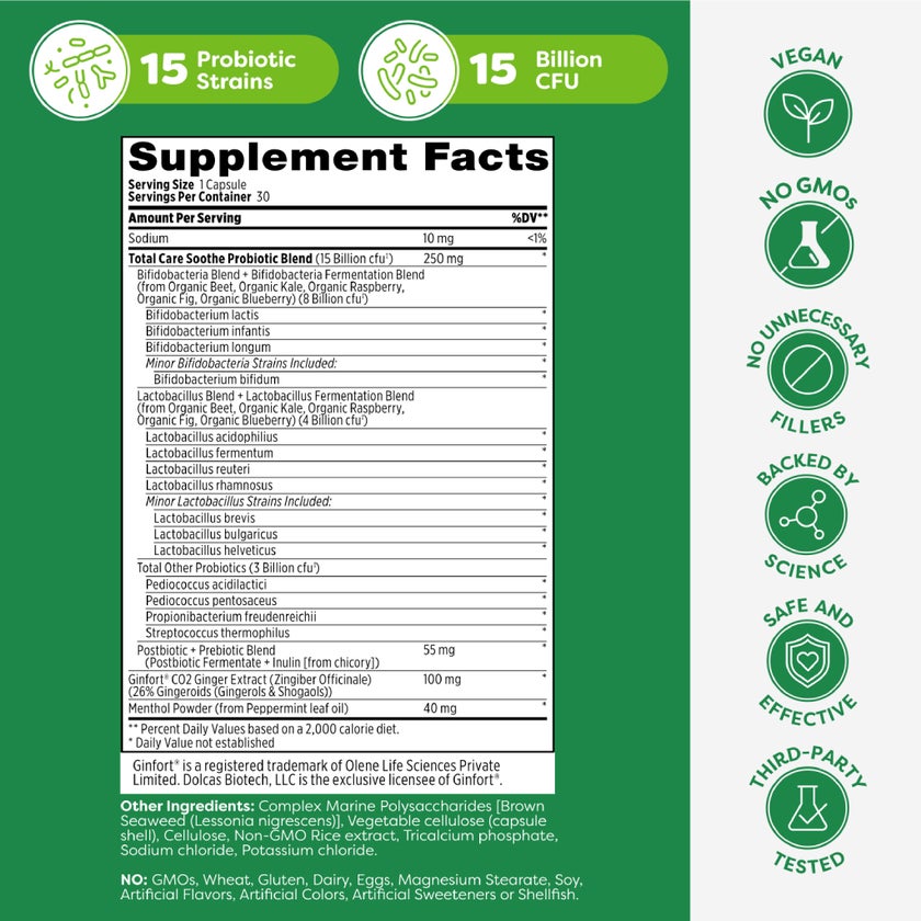 Probulin Total Care Soothe Probiotic Capsules, Pack of 30's