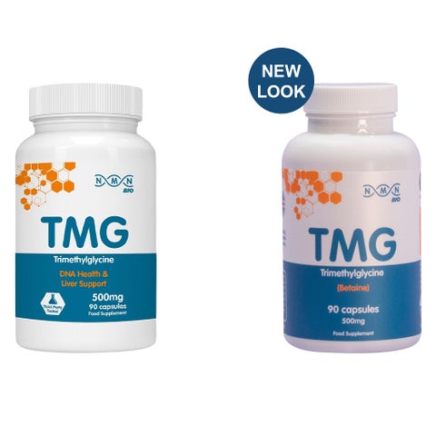 NMN Bio TMG 500mg Capsules, DNA Health & Liver Support - 90 Capsules