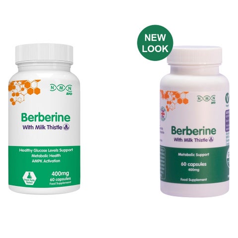 NMN Bio Berberine With Milk Thistle 400mg Capsules, Liver Support - 60 Capsules