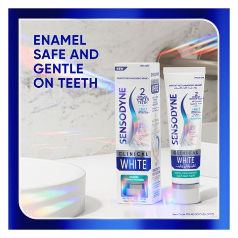 Sensodyne Clinical White Enamel Strengthening Toothpaste For Sensitive Teeth 75ml