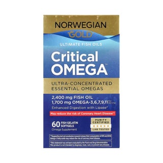 Renew Life Norwegian Gold Critical Omega 1700mg Fish Oil Softgels, Pack of 60’s