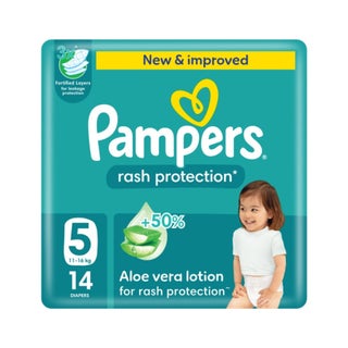 Pampers Rash Protection Size 5, 11-16kg Baby Diapers, Pack of 14's