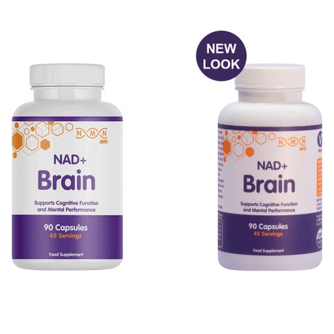 NMN Bio NAD+ Brain Capsules, Cognitive Support - 90 Capsules