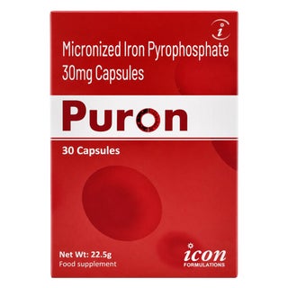 Puron Micronized Iron Pyrophosphate 30mg Capsules - 30 Capsules