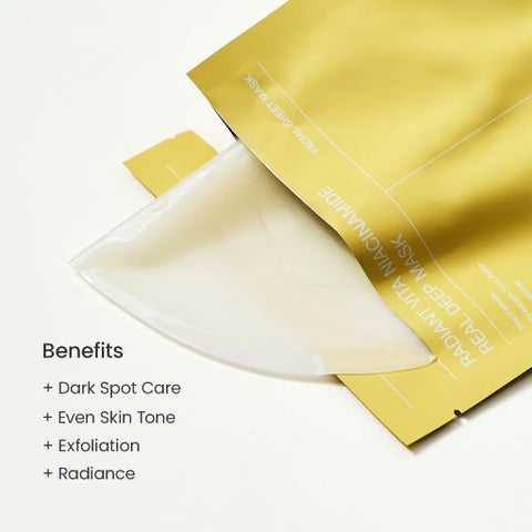 Biodance Radiant Vita Niacinamide Real Deep Sheet Mask - 4 Masks
