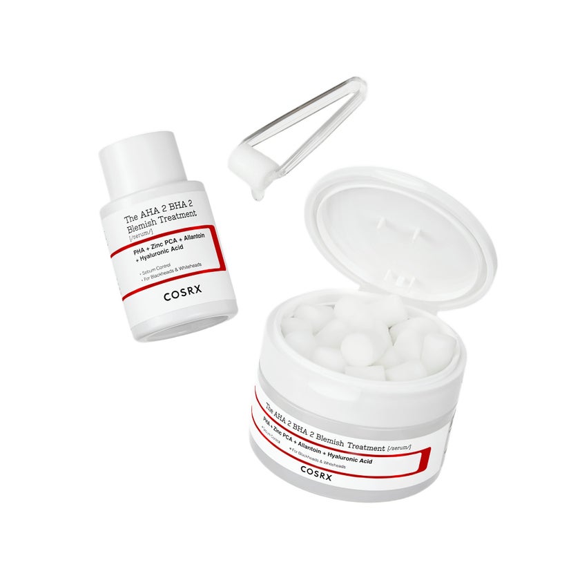 Cosrx AHA 2% BHA 2% Blemish Treatment Serum 50g - 60 Cotton Balls