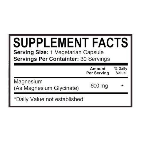Pharmaxxi MAG 600 Magnesium Glycinate Capsules, Pack of 30's