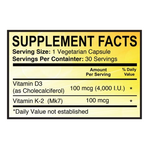 Pharmaxxi Vitamin D3 & K2 4000IU/100mcg Capsules, Pack of 30's