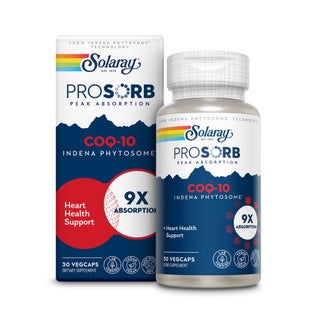 Solaray Prosorb COQ-10 Indena Phytosome Capsules, Energy Support - 30 Capsules