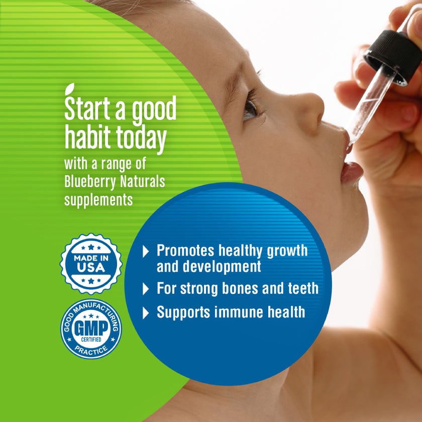 Blueberry Naturals Kid's Vitamin D3 400IU Oral Drops 30ml