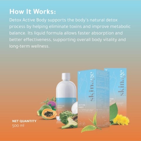 Skinage Active Body Detox Drinkable Liquid 500ml