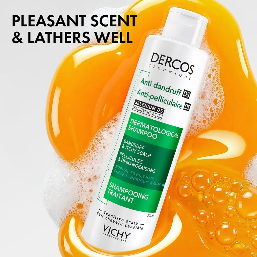Vichy Dercos Anti Dandruff Shampoo Refill Pouch, Normal to Oily Hair - 390ml