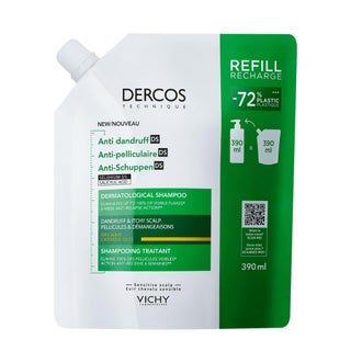 Vichy Dercos Anti-Dandruff Treatment Shampoo Refill Pouch, 390ml - Dry Hair