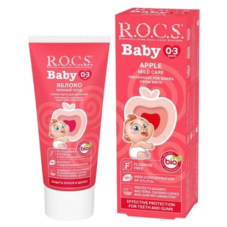 ROCS 0-3 Years Baby Mild Care Toothpaste With Apple  45g