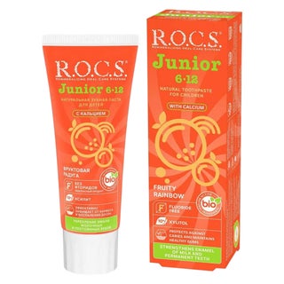 ROCS 6-12 Years Juniors Fruity Rainbow Toothpaste 74g