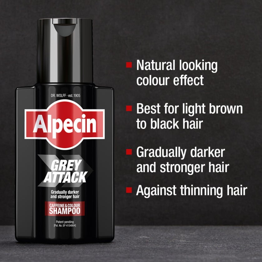 Dr. Wolff Alpecin Grey Attack Caffeine & Color Shampoo - 200ml