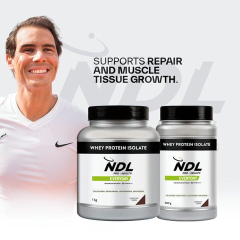 NDL Pro Health Whey Protein Isolate 2.2lb - Chocolate Flavor - by Rafa Nadal